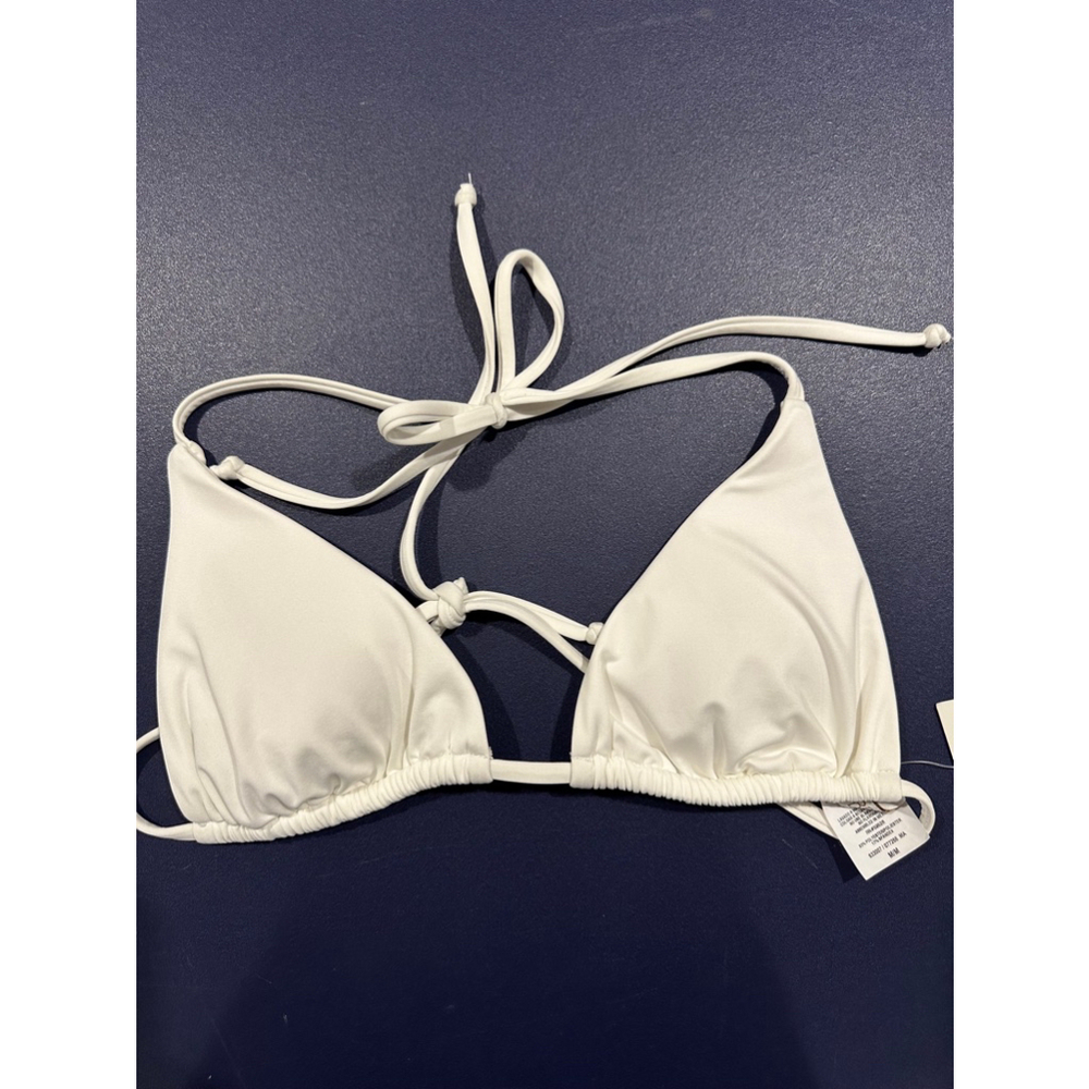White bikini swim top by Rebecca Virtue (Becca).  NWT. Size M